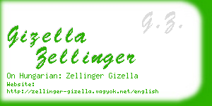 gizella zellinger business card